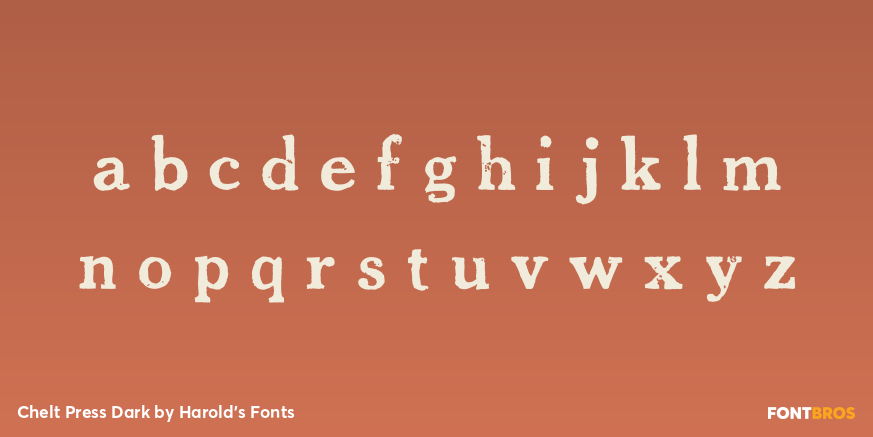 Chelt Press Dark Font Poster #3