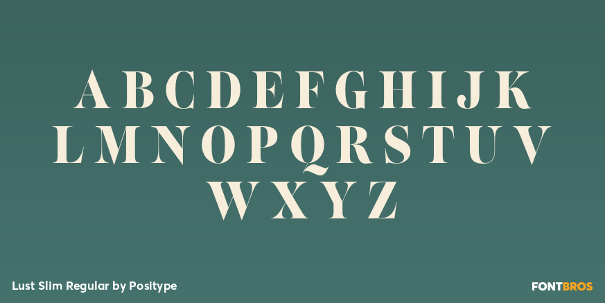 Lust Slim Regular Font Poster #2
