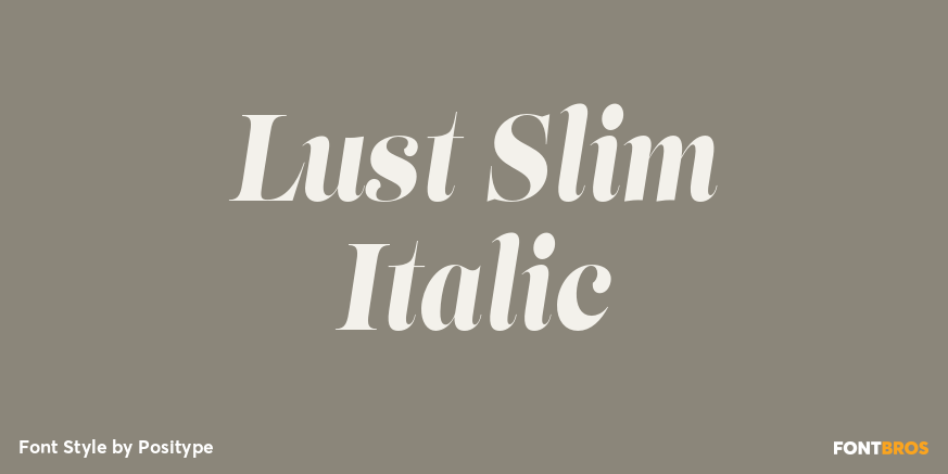 Lust Slim Italic Font Poster #1