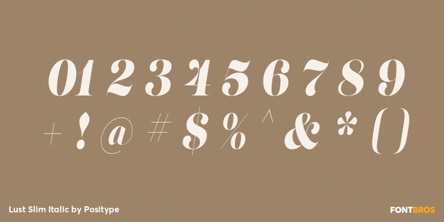 Lust Slim Italic Font Poster #1