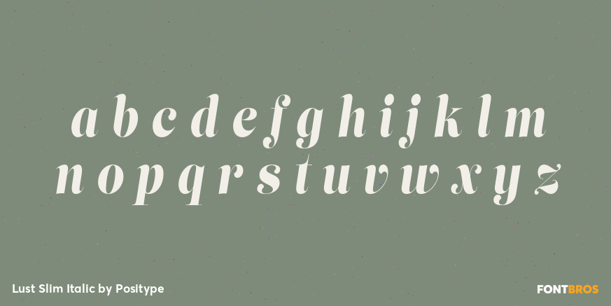 Lust Slim Italic Font Poster #3