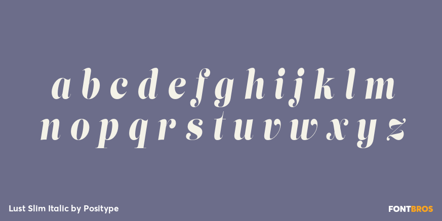 Lust Slim Italic Font Poster #1
