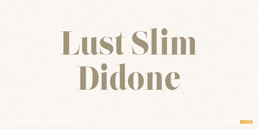 Lust Slim Didone Font Poster #1
