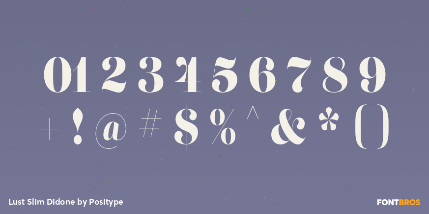 Lust Slim Didone Font Poster #4