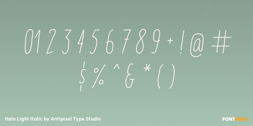 Italo Light Italic Font Poster #4