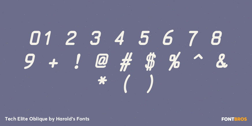 Tech Elite Oblique Font Poster #4