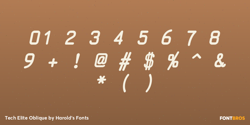 Tech Elite Oblique Font Poster #4