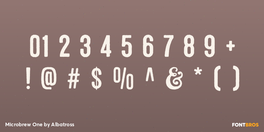 Microbrew One Font Poster #4