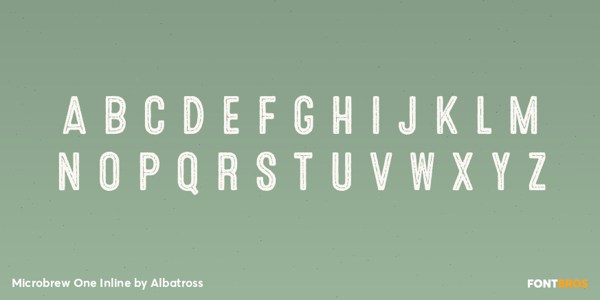 Microbrew One Inline Font Poster #2