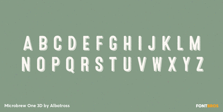 Microbrew One 3D Font Poster #2