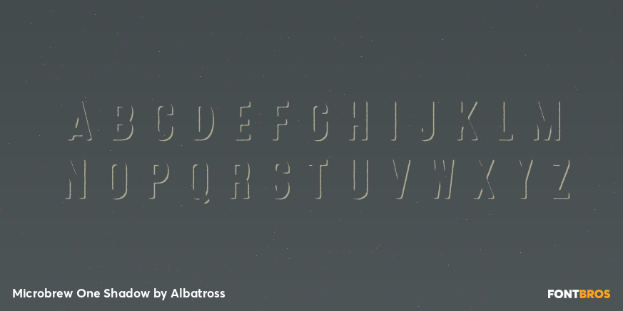 Microbrew One Shadow Font Poster #2