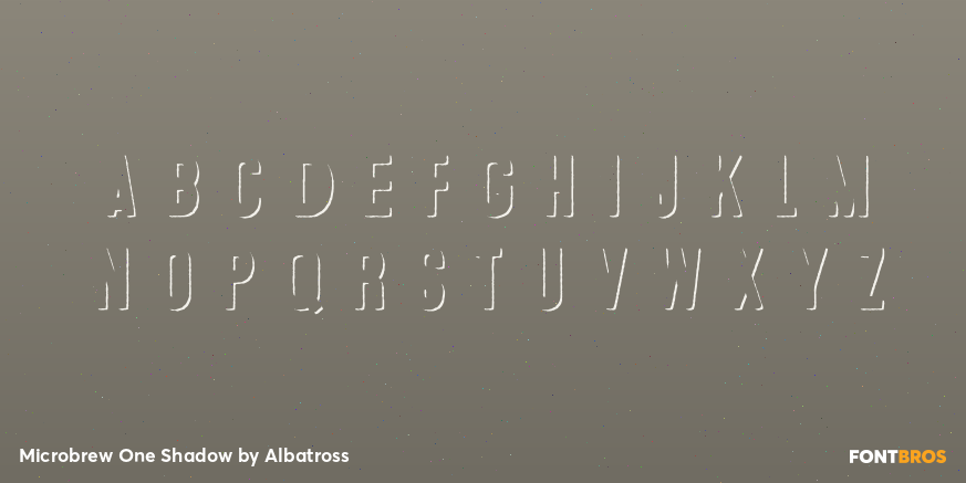 Microbrew One Shadow Font Poster #3