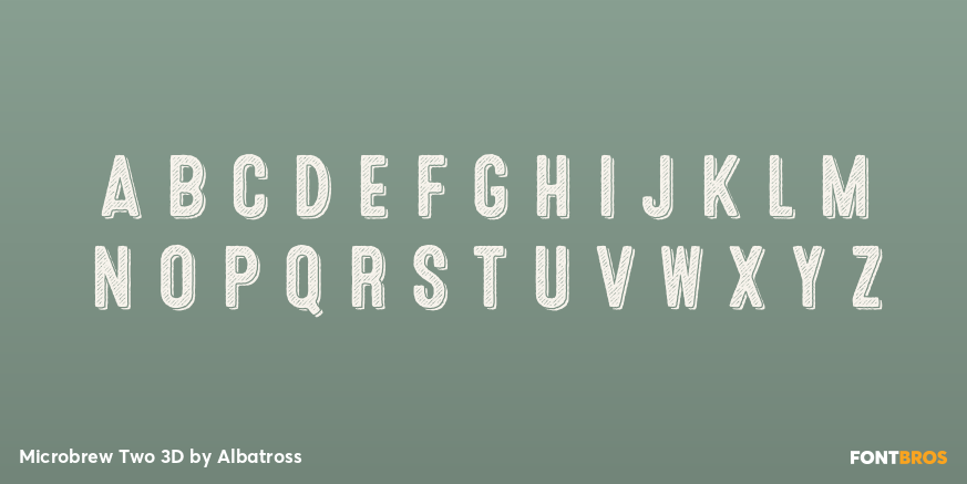 Microbrew Two 3D Font Poster #2