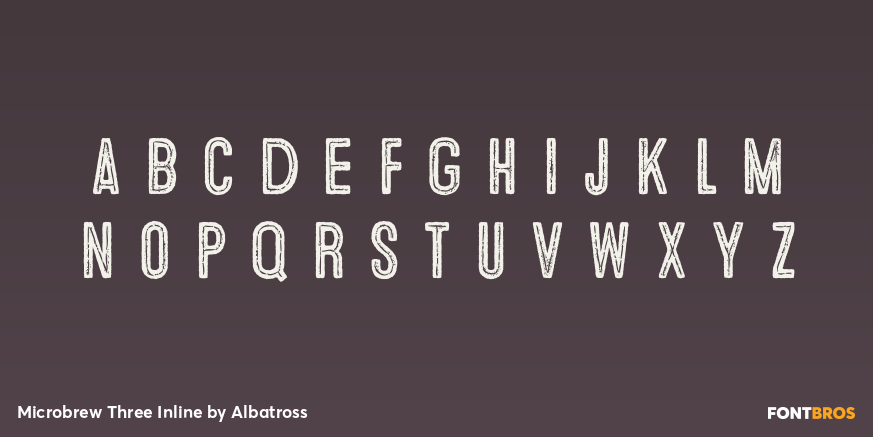 Microbrew Three Inline Font Poster #3