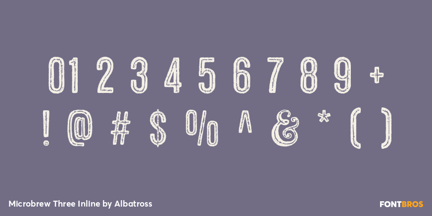 Microbrew Three Inline Font Poster #4