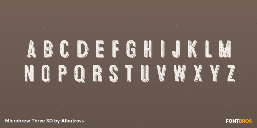 Microbrew Three 3D Font Poster #3