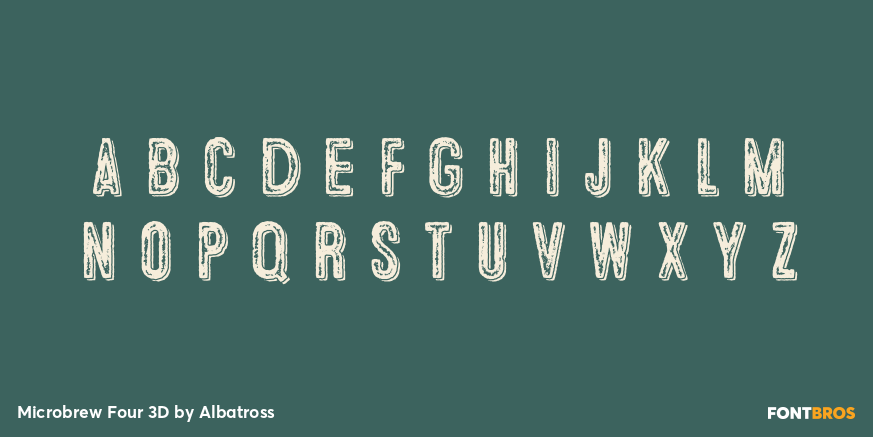 Microbrew Four 3D Font Poster #3