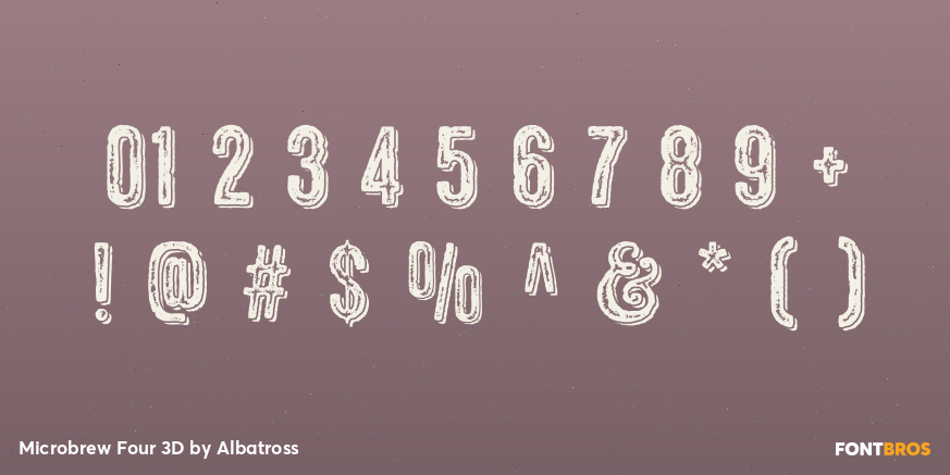 Microbrew Four 3D Font Poster #4