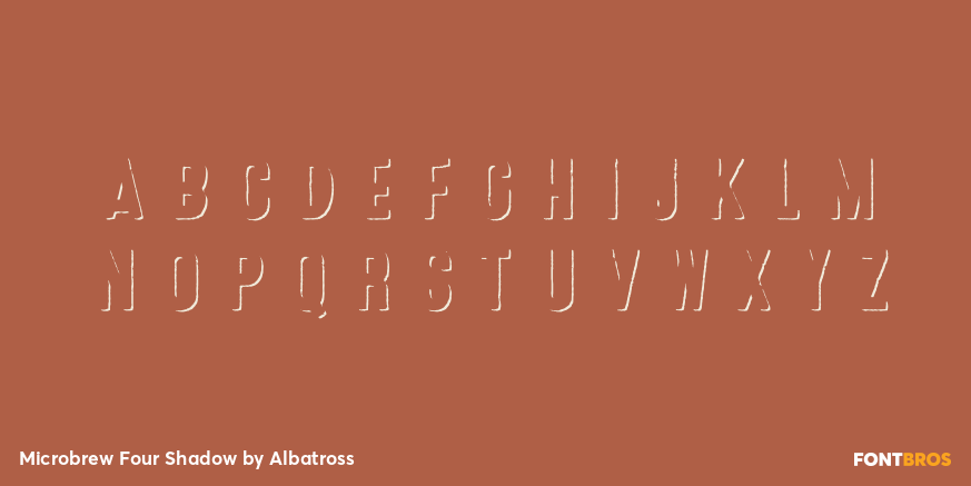 Microbrew Four Shadow Font Poster #2