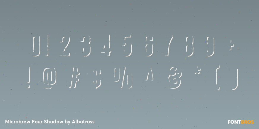 Microbrew Four Shadow Font Poster #4