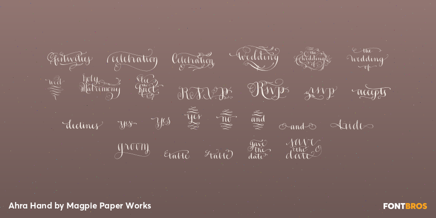 Ahra Hand Font Poster #2