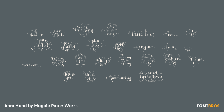 Ahra Hand Font Poster #3