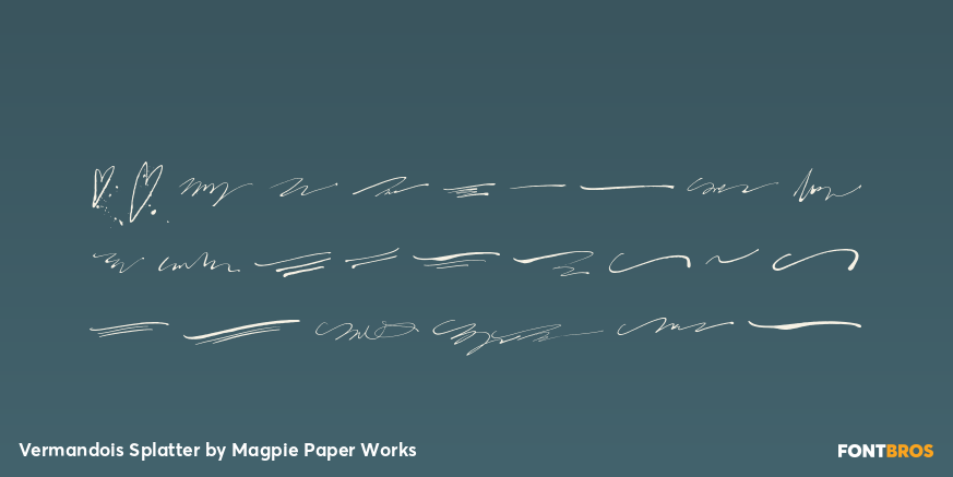 Vermandois Splatter Font Poster #3