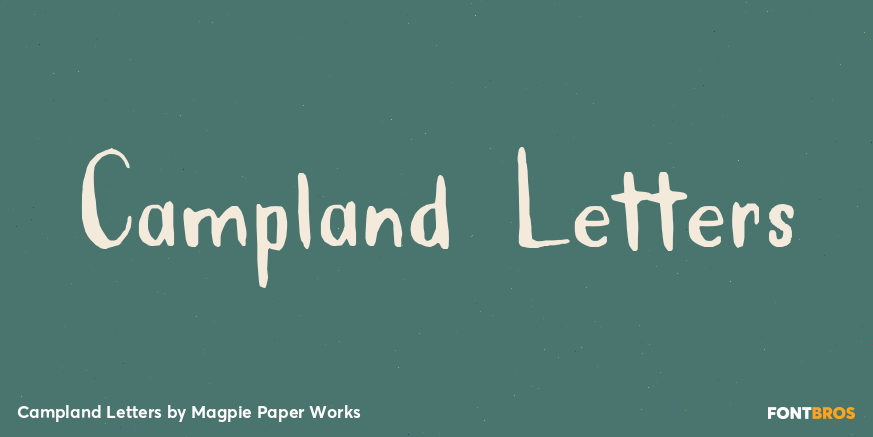 Campland Letters Font Poster #1