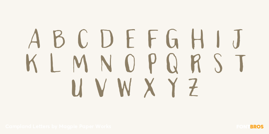 Campland Letters Font Poster #2