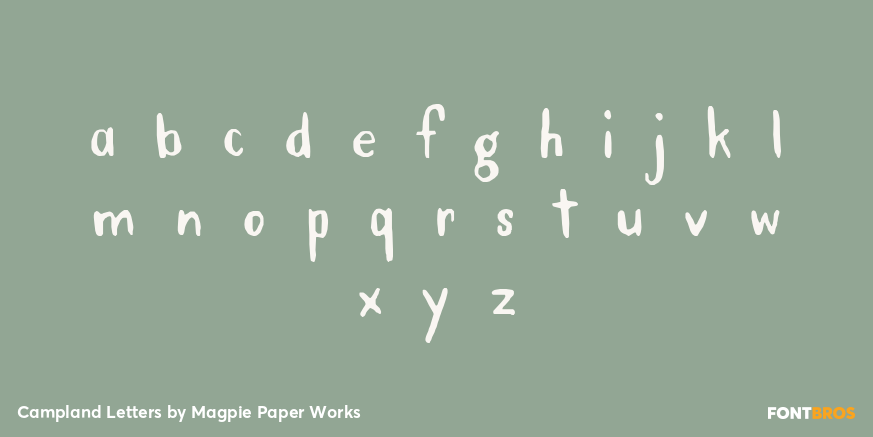 Campland Letters Font Poster #3
