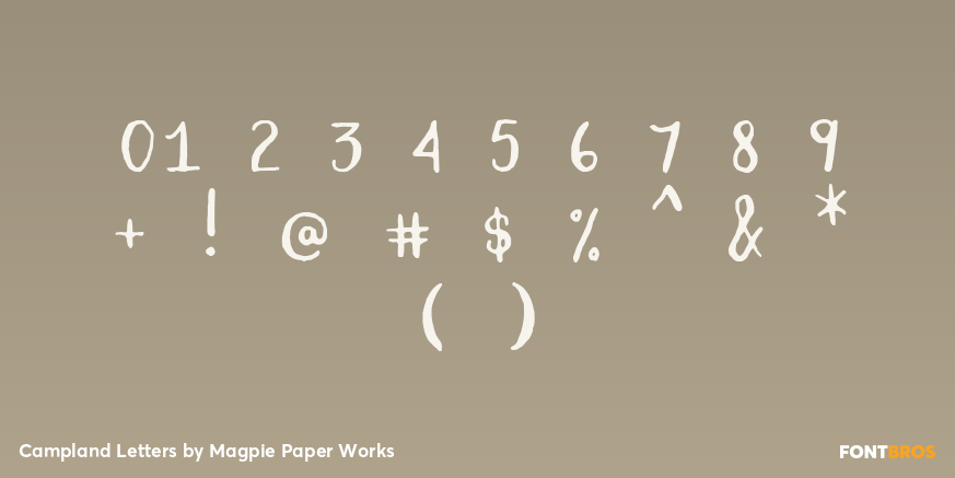 Campland Letters Font Poster #4