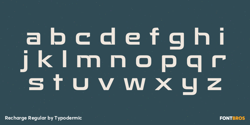 Recharge Regular Font Poster #3
