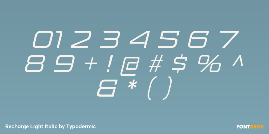Recharge Light Italic Font Poster #4