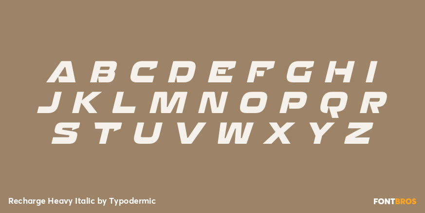 Recharge Heavy Italic Font Poster #2