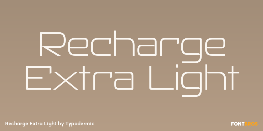 Recharge Extra Light Font Poster #1