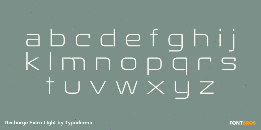 Recharge Extra Light Font Poster #3
