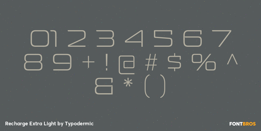 Recharge Extra Light Font Poster #4