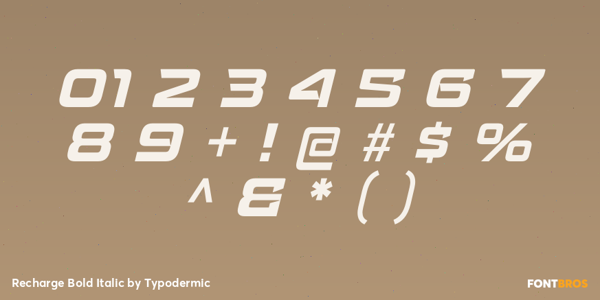 Recharge Bold Italic Font Poster #1