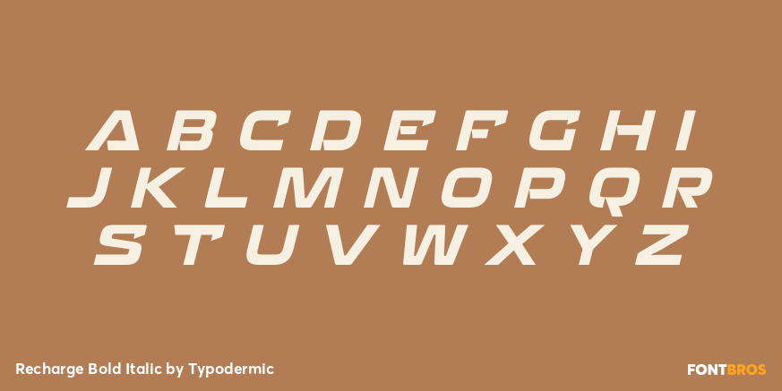 Recharge Bold Italic Font Poster #2