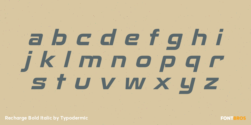 Recharge Bold Italic Font Poster #3