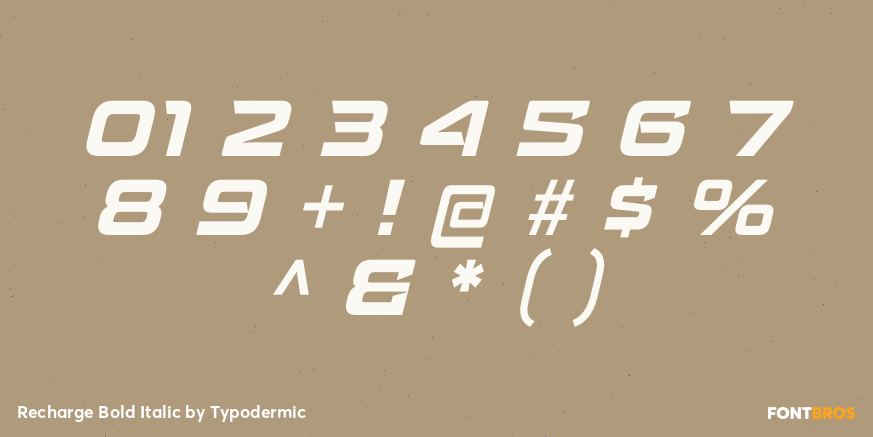 Recharge Bold Italic Font Poster #4