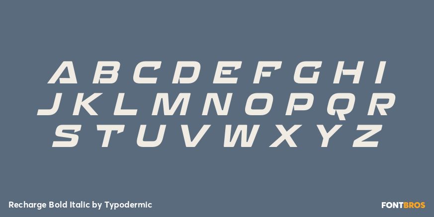Recharge Bold Italic Font Poster #1