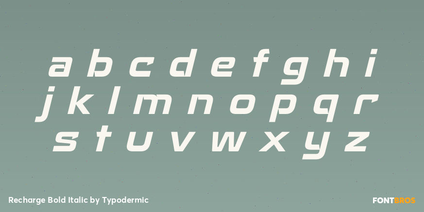 Recharge Bold Italic Font Poster #1