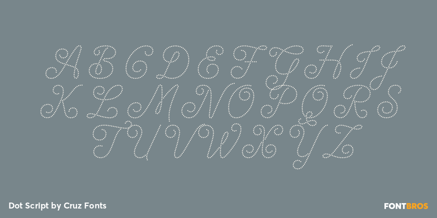 Dot Script Font Poster #2