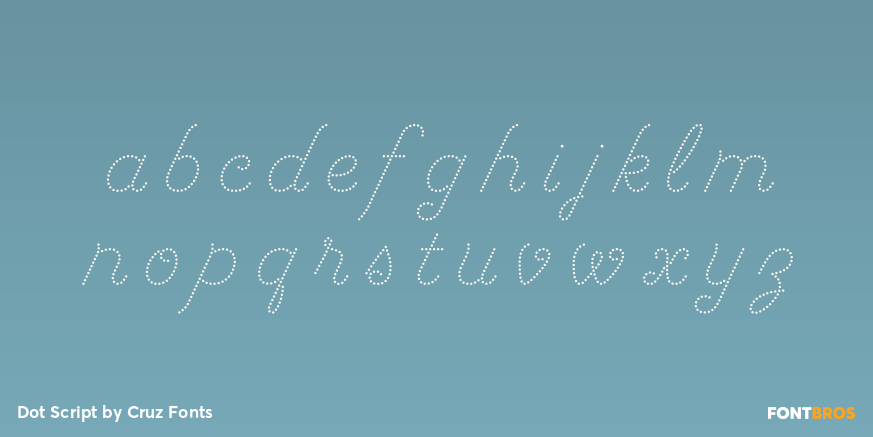 Dot Script Font Poster #3