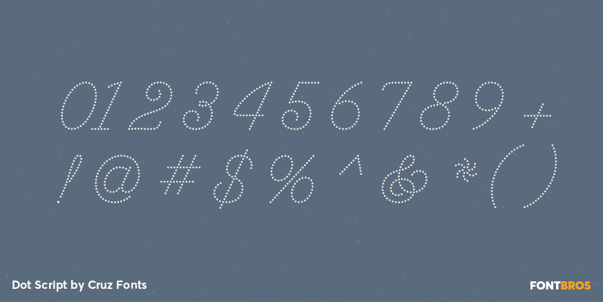 Dot Script Font Poster #4