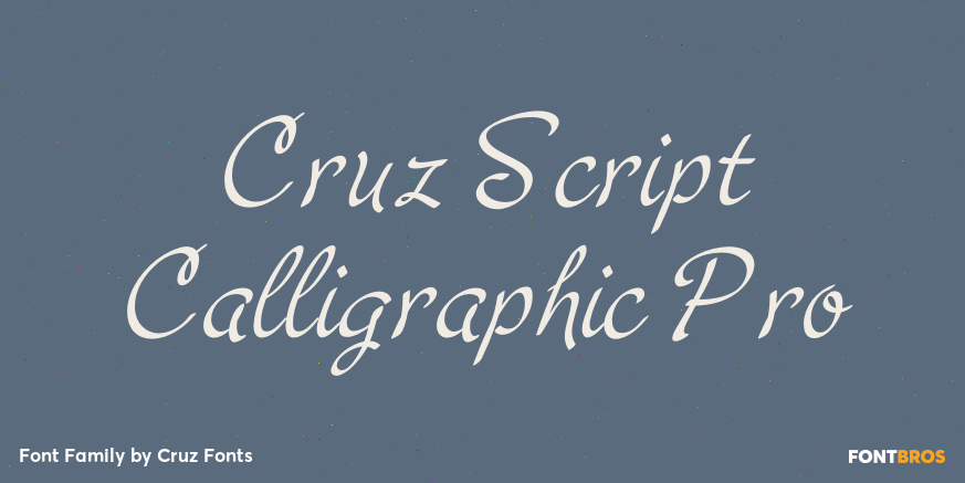 Cruz Script Calligraphic Pro Poster