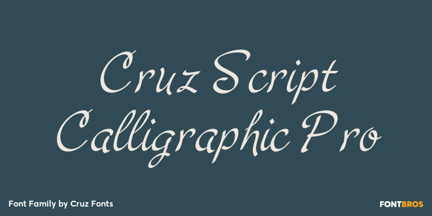 Cruz Script Calligraphic Pro Poster