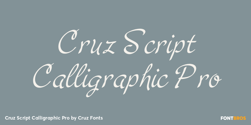Cruz Script Calligraphic Pro Poster