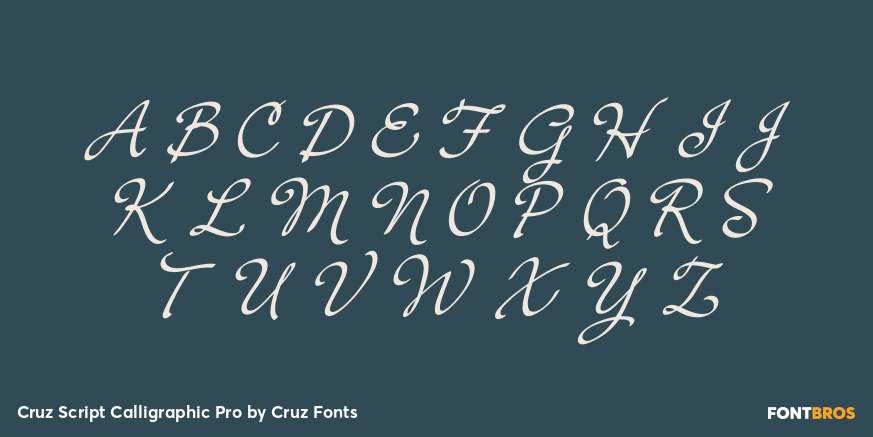Cruz Script Calligraphic Pro Font Poster #1